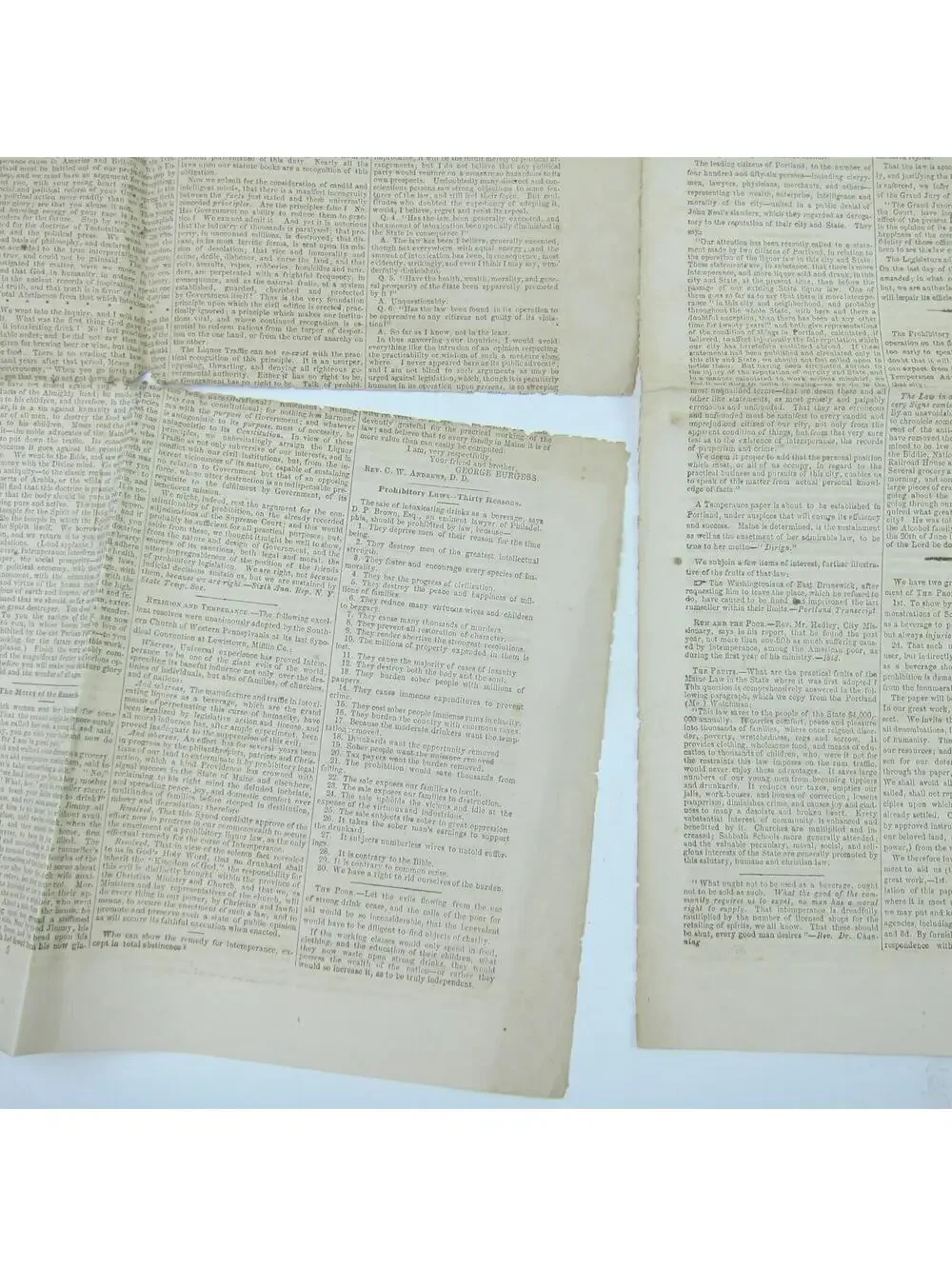 The Prohibitionist Newspaper New York Temperance Society #1 Antique 1854 RARE